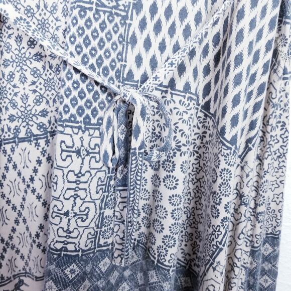 BURNING TORCH Anthropologie Fit & Flare V-neck Cotton Boho Dress - Size Small - Picture 10 of 10